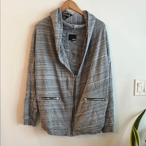 Wilfred Free Gray Zip-Up Sweater